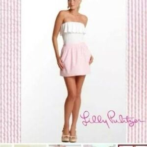 Lilly Pulitzer Mimosa Skirt, Hotty Pink Stripe, size small, seersucker, lined!